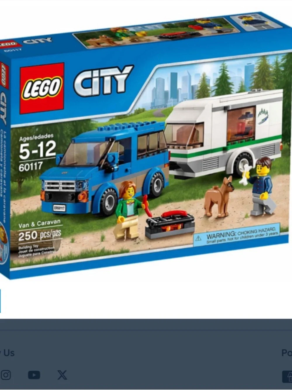 Lego City Set 60117 Van and Caravan camp set